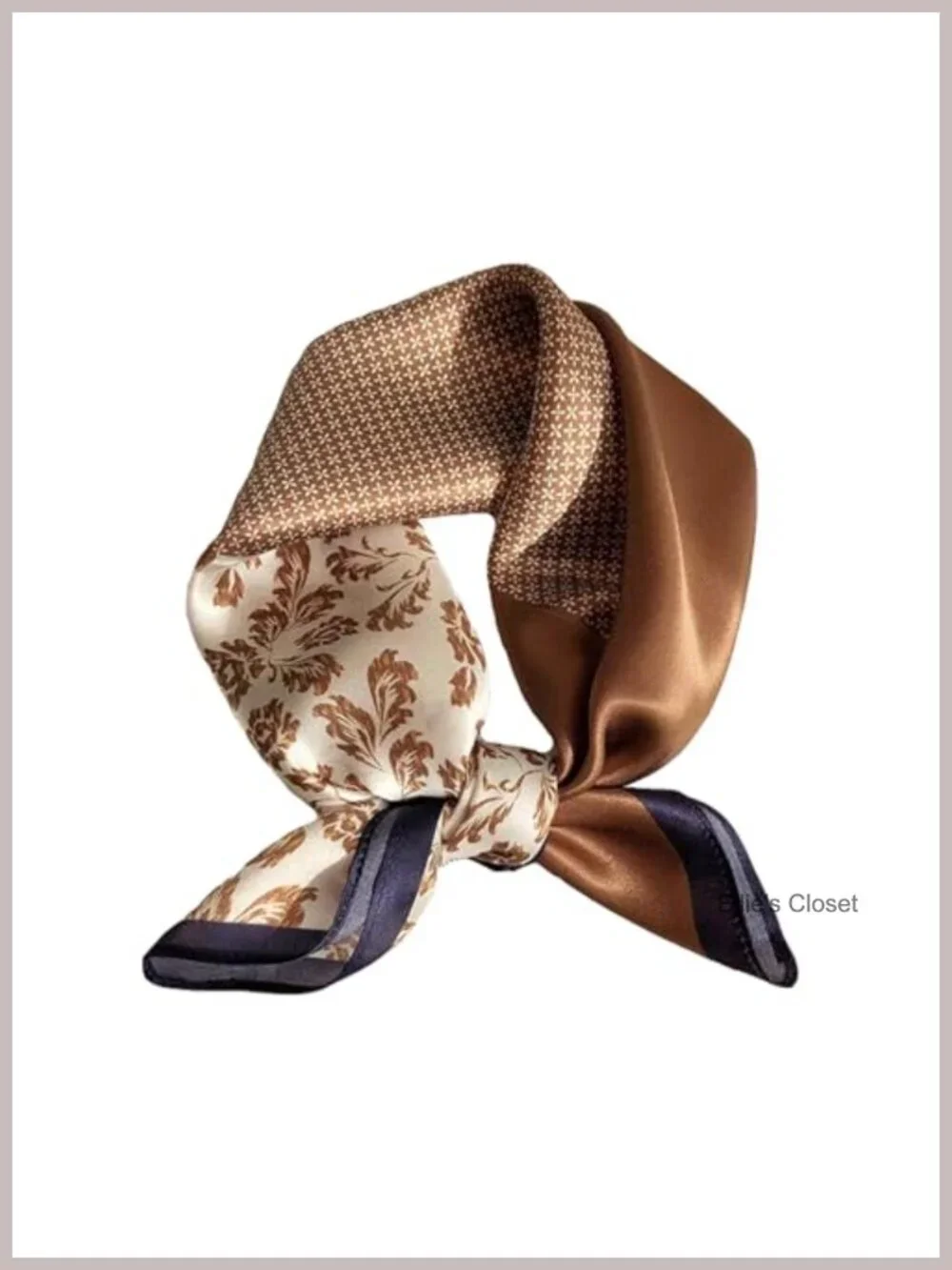 100% Real Mulberry Silk Women Small Square Neck Scarf 21
